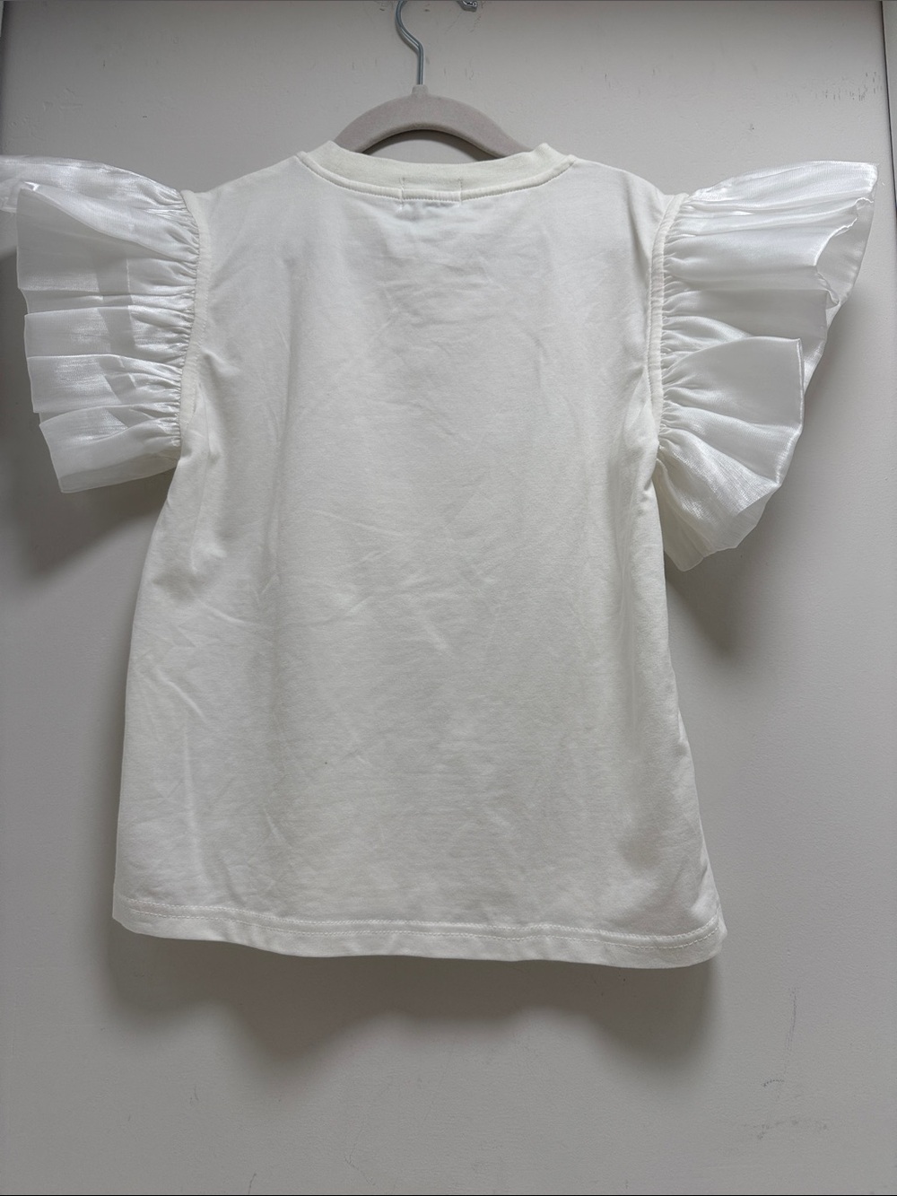 Lola + The Boys Short Sleeve Tee w/sequin Pink Flamingo sz 6 NWOT white - Picture 5 of 7